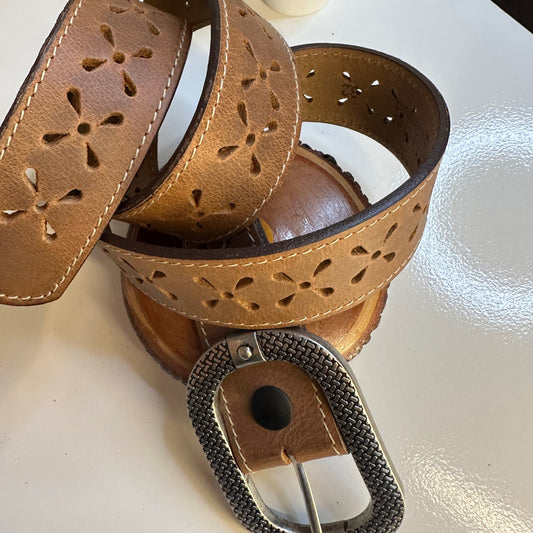 Brown with Flower cut out Belt