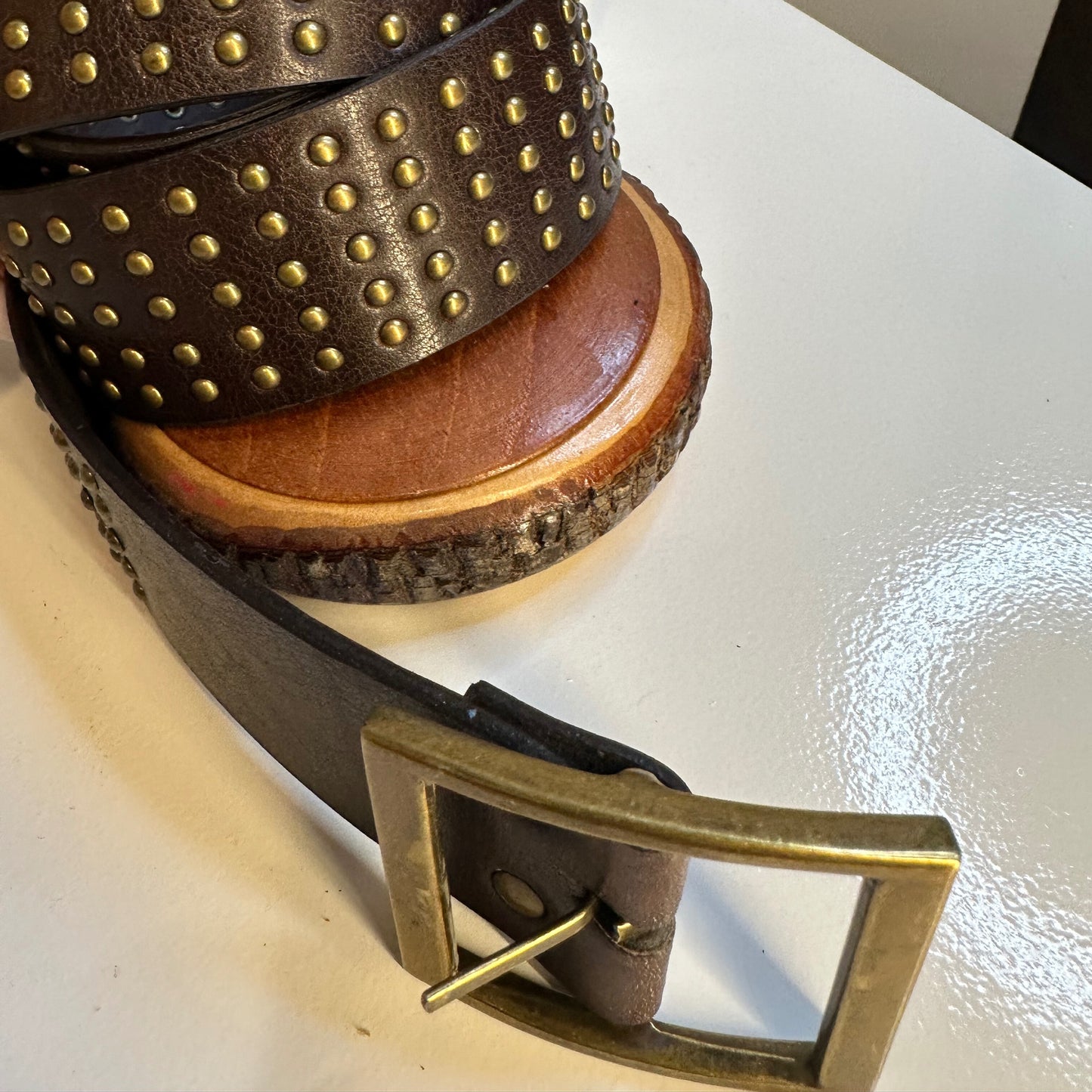 Brown 5 Rivet Belt