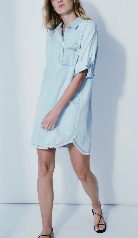 Lucile Bleached Denim Dress