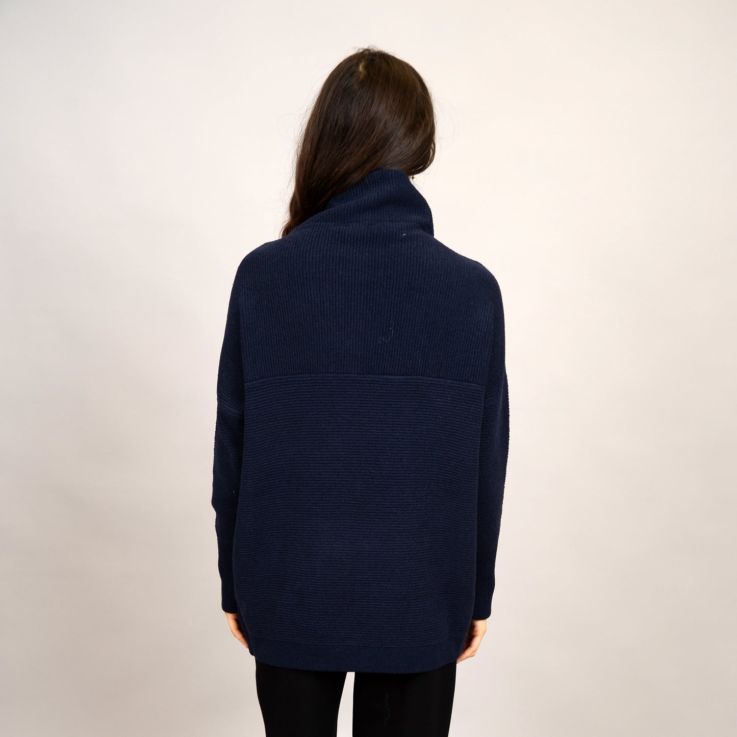 Nancy Ottoman Mockneck Sweater - Navy