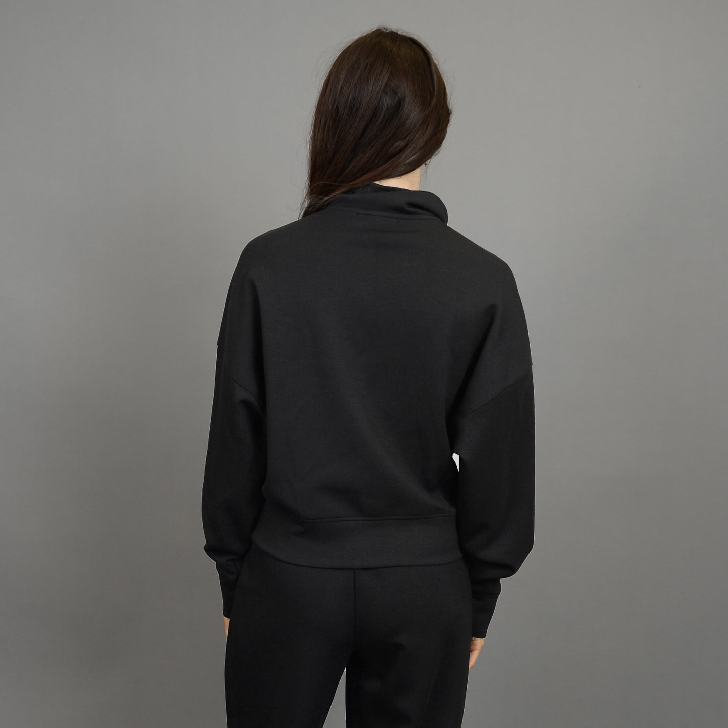 Mailyn Soft Mockneck Half Zip Pullover - Black