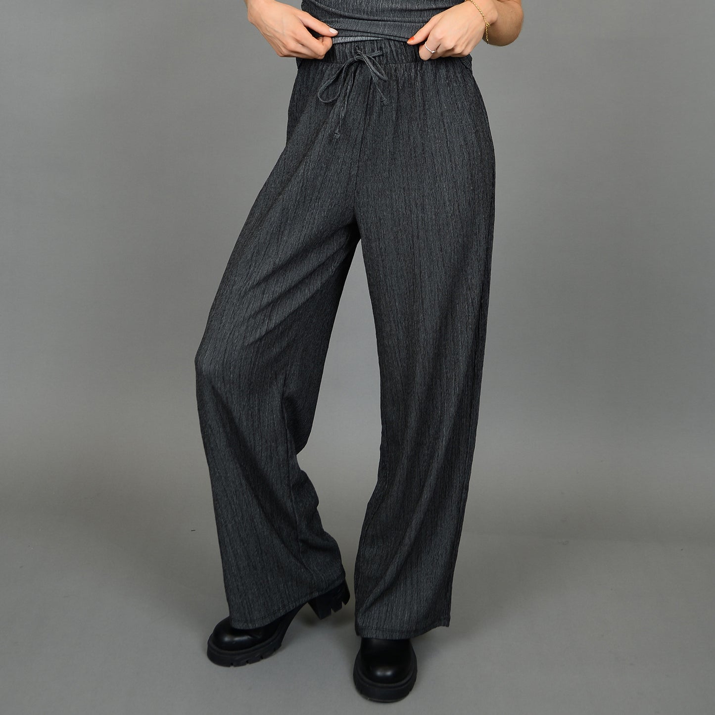 Pauleena Pull On Pant - Dark Grey