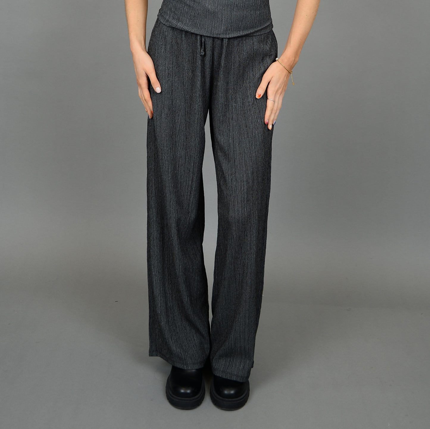 Pauleena Pull On Pant - Dark Grey