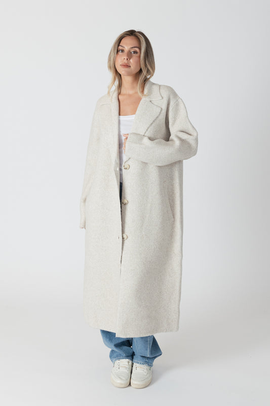 Victoria Lux Over Coat - Beige