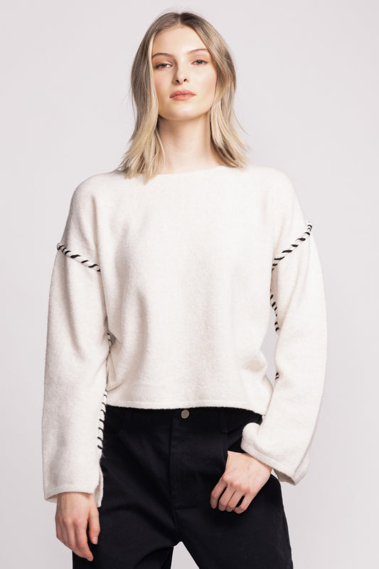 Joelle Sweater - Ivory/Black