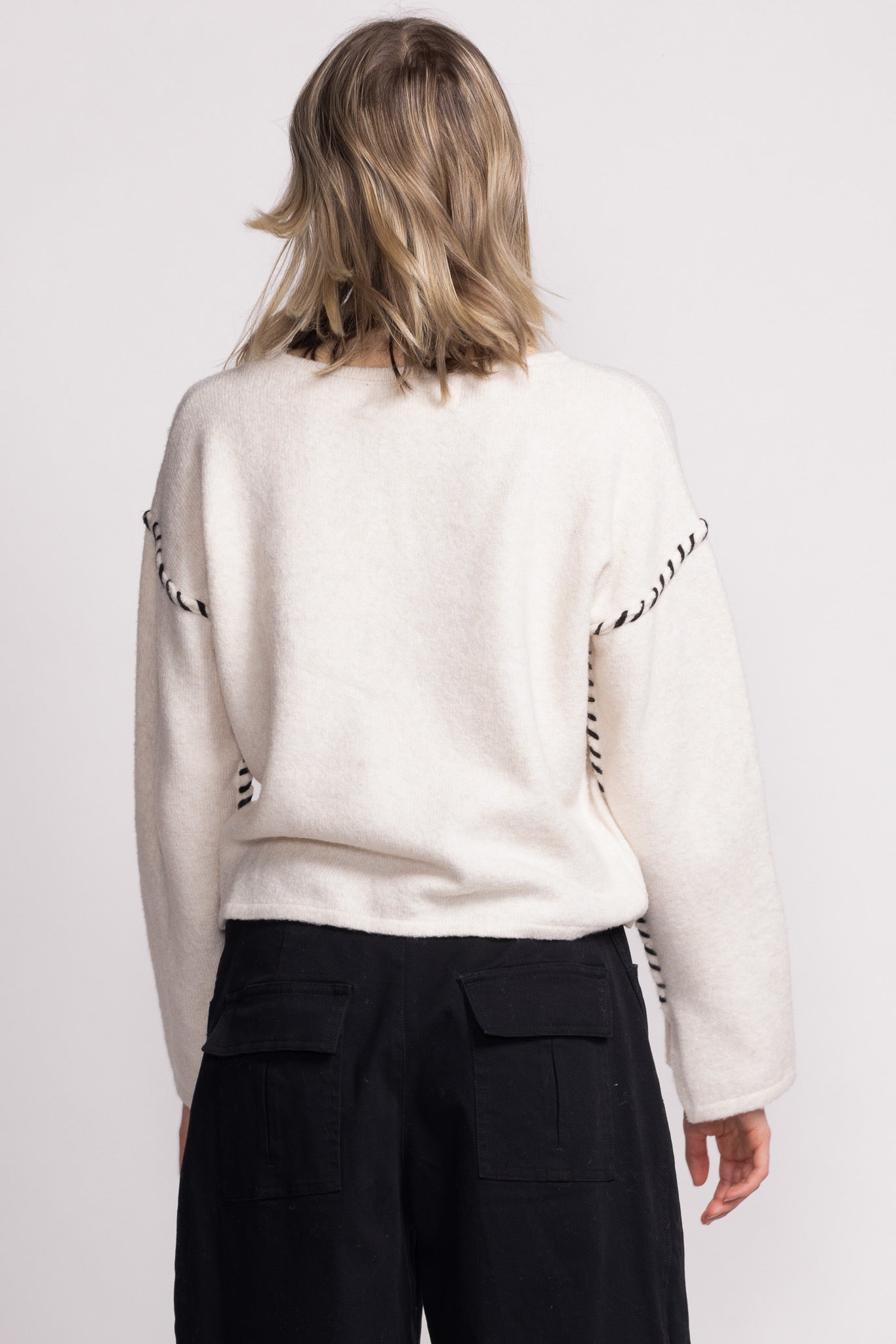 Joelle Sweater - Ivory/Black