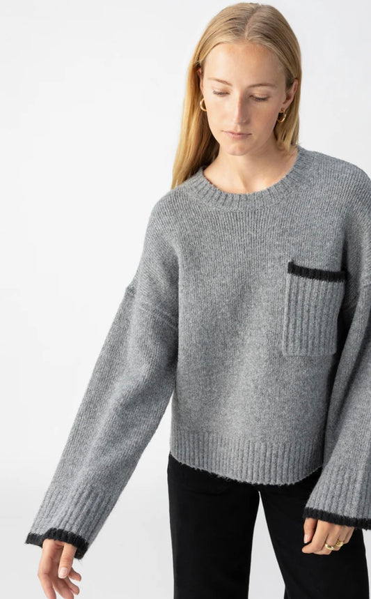 Uptown Girl Sweater - Grey/Black