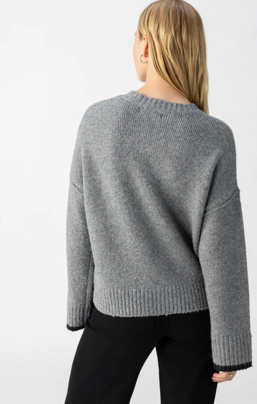 Uptown Girl Sweater - Grey/Black