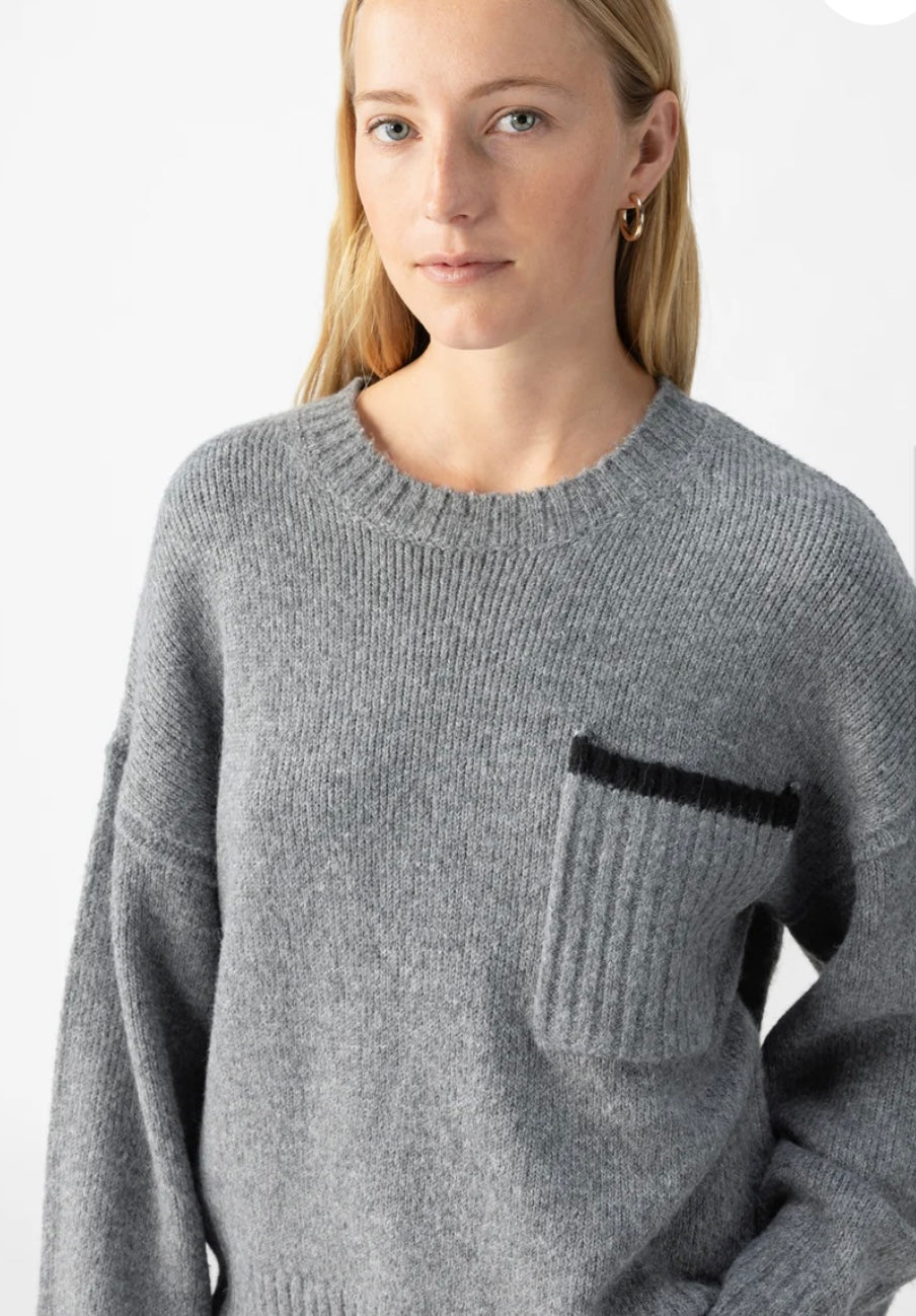 Uptown Girl Sweater - Grey/Black