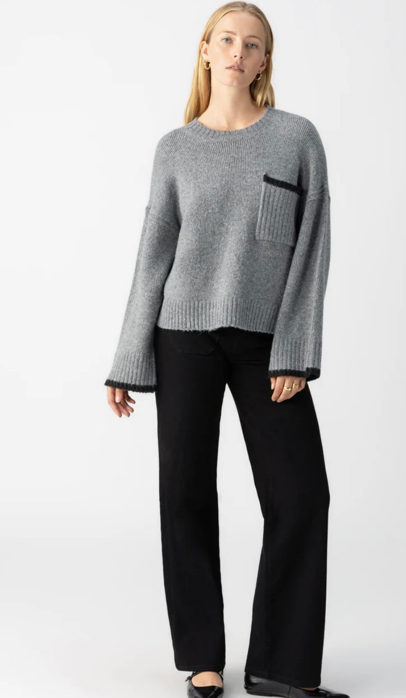 Uptown Girl Sweater - Grey/Black