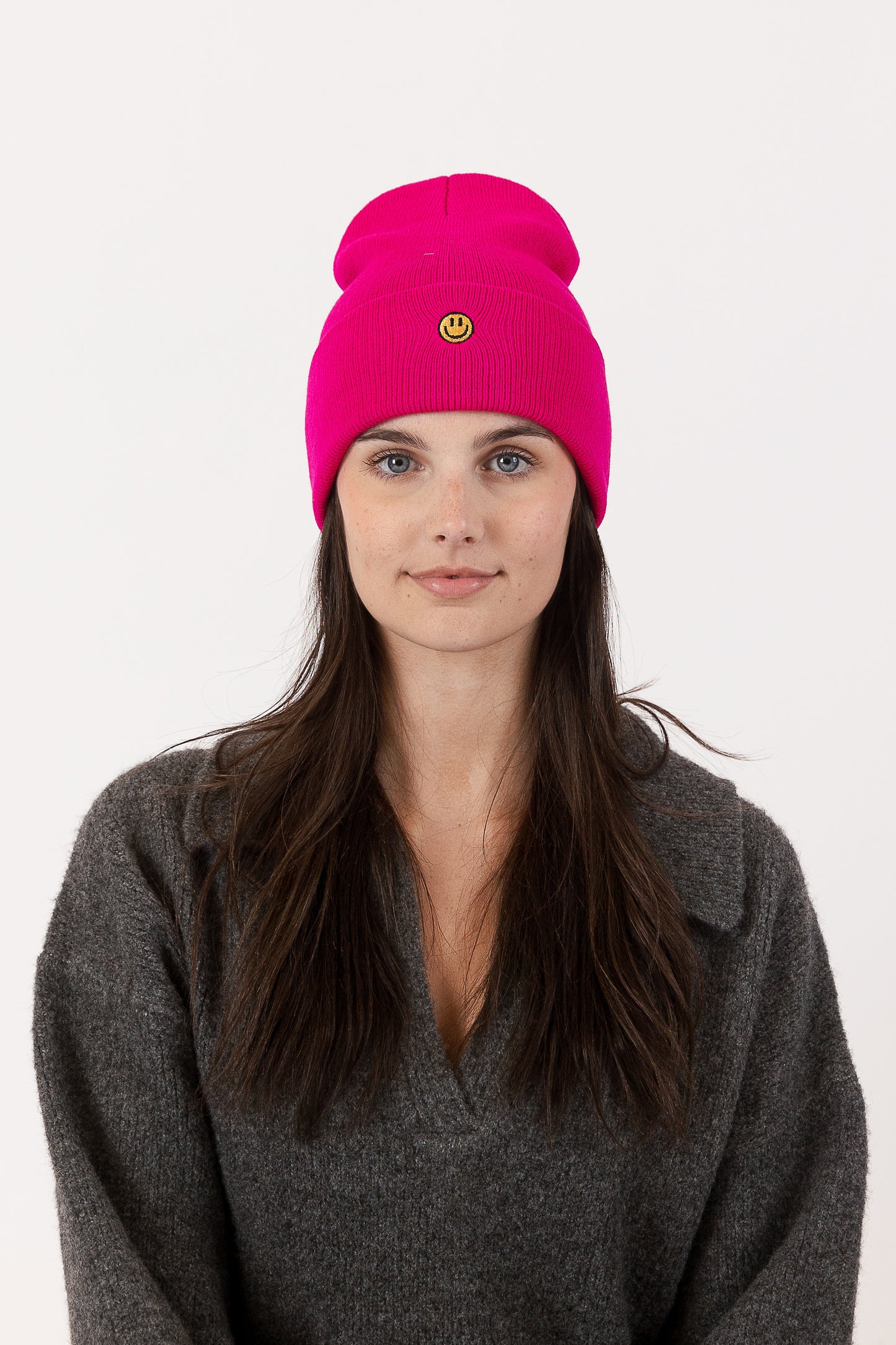 Smiley Hat - Fuchsia