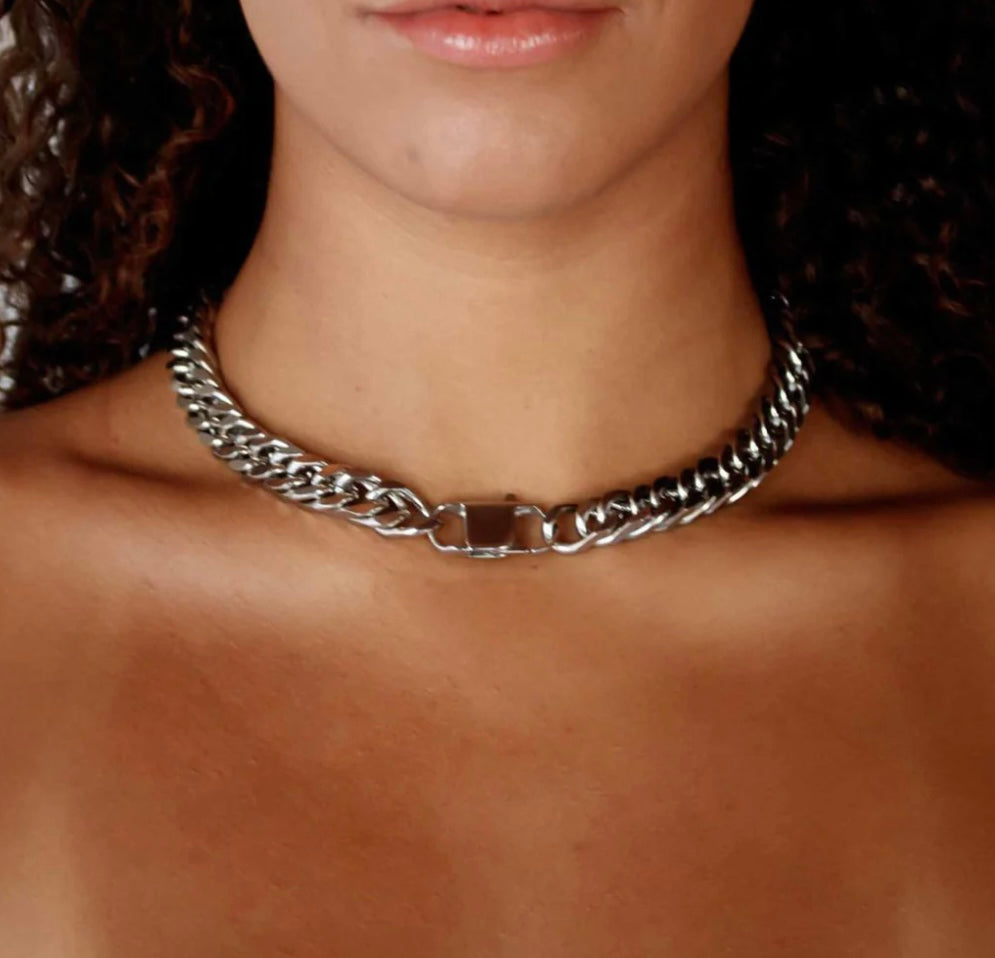 Chase Silver Chunky Necklace