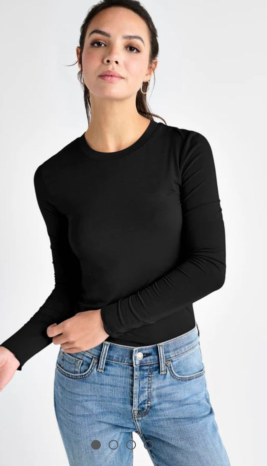 Bamboo Long Sleeve Tee - Black