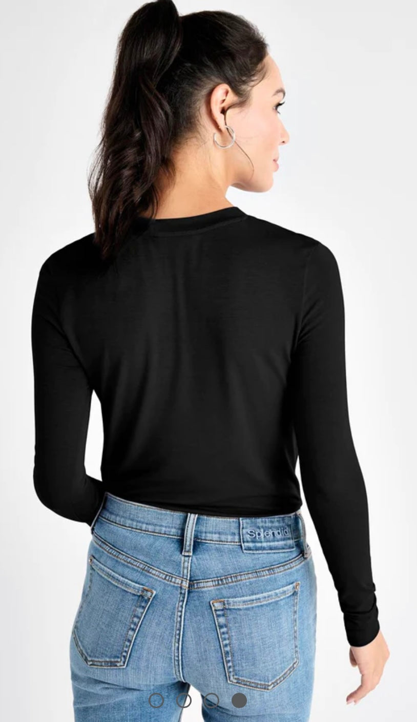 Bamboo Long Sleeve Tee - Black