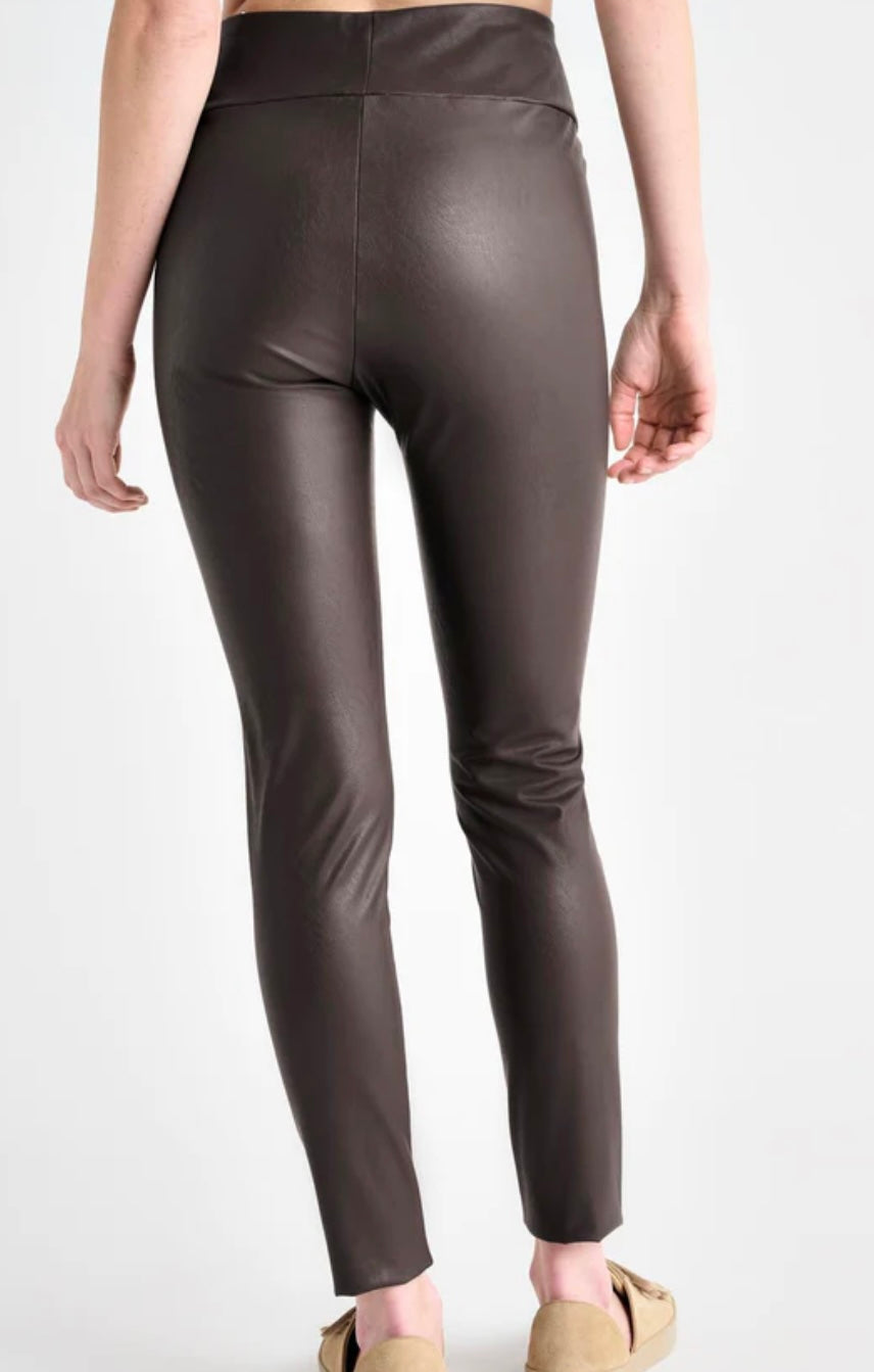 Vegan Leather Legging - Chocolate