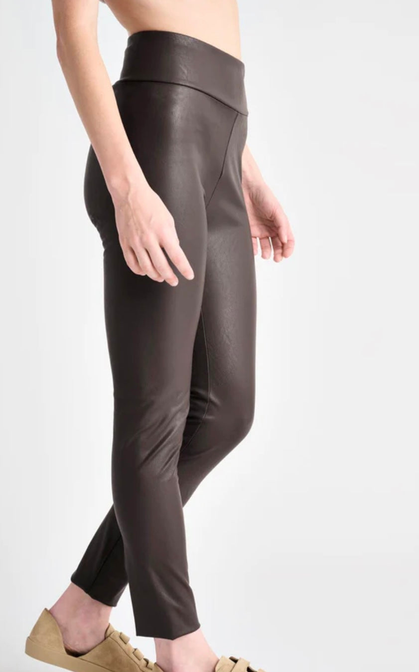 Vegan Leather Legging - Chocolate