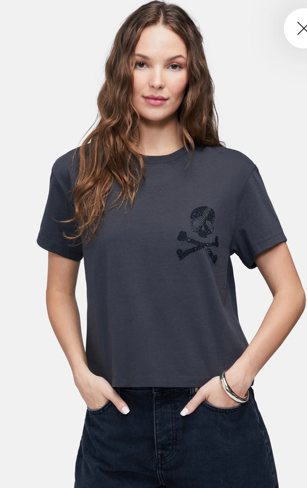 Rhinstone Skull Jam T Shirt