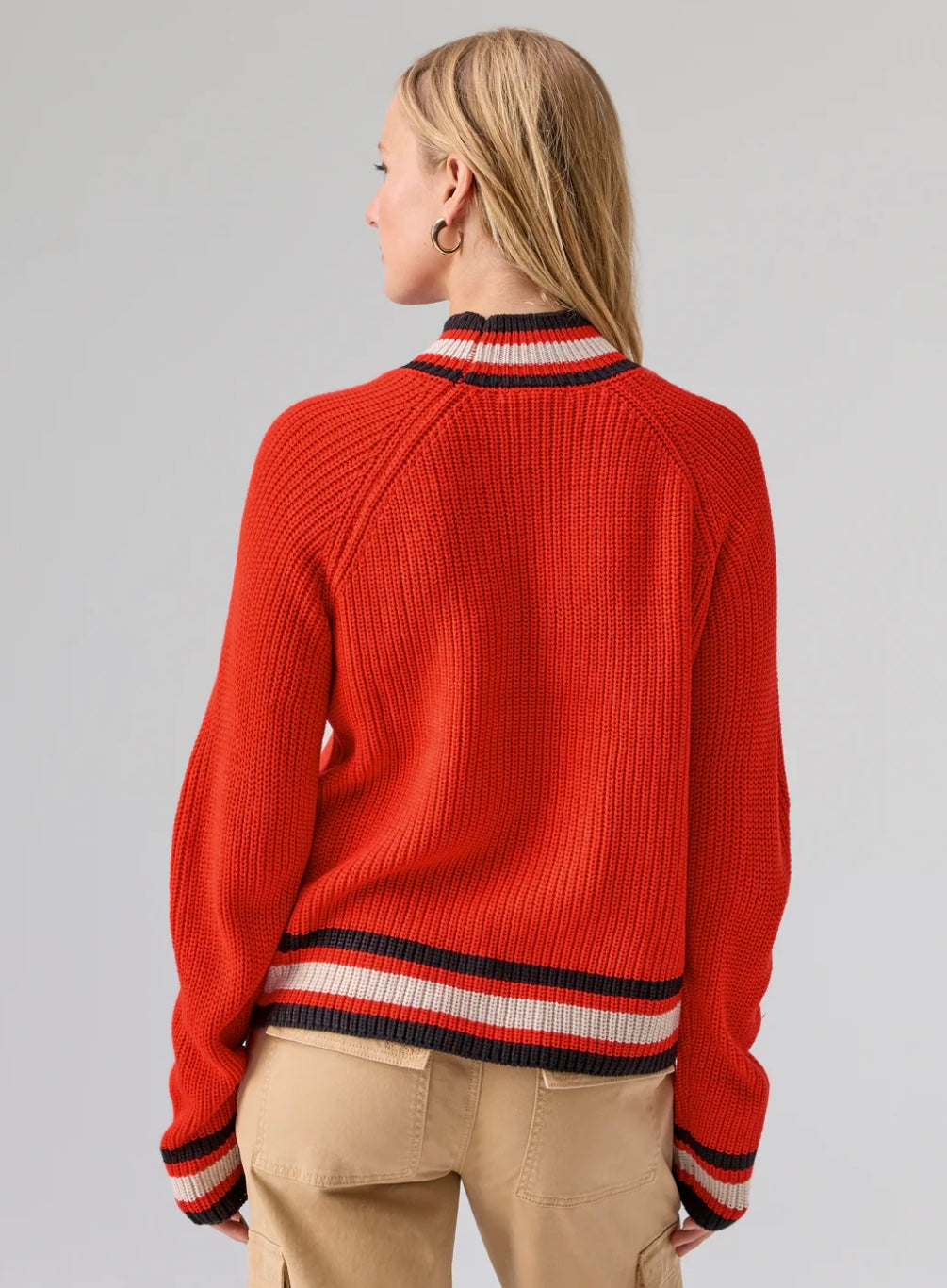 Sporty Stripe Sweater - Red