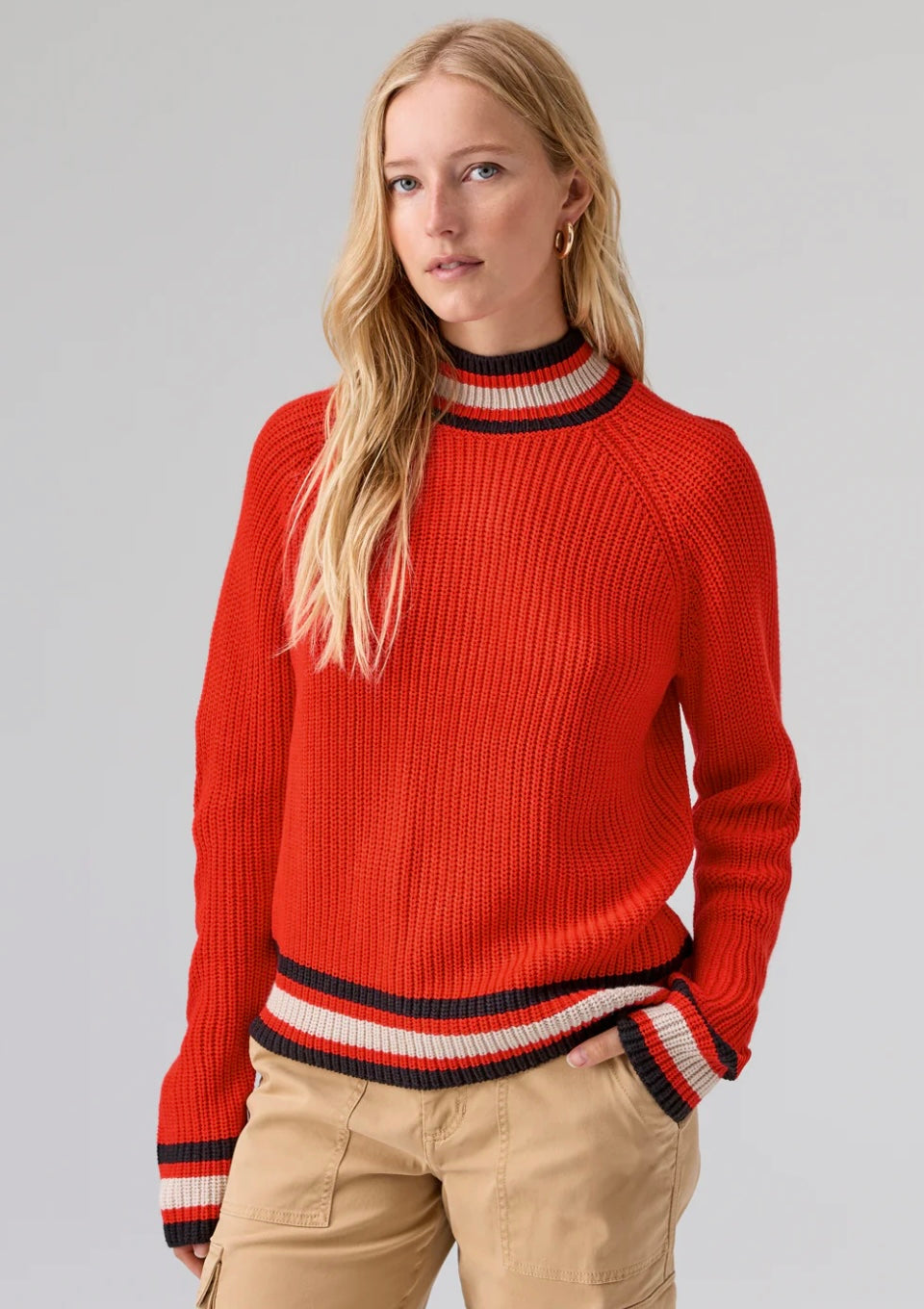 Sporty Stripe Sweater - Red