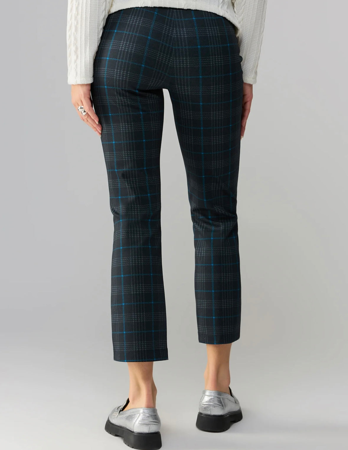 Carnaby Kick Crop - Blue Moon Plaid