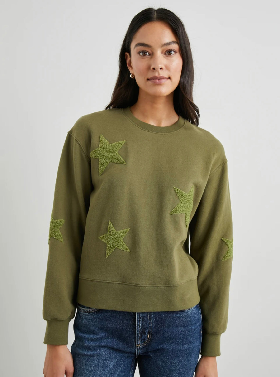 Sonia Star Sweatshirt - Olive