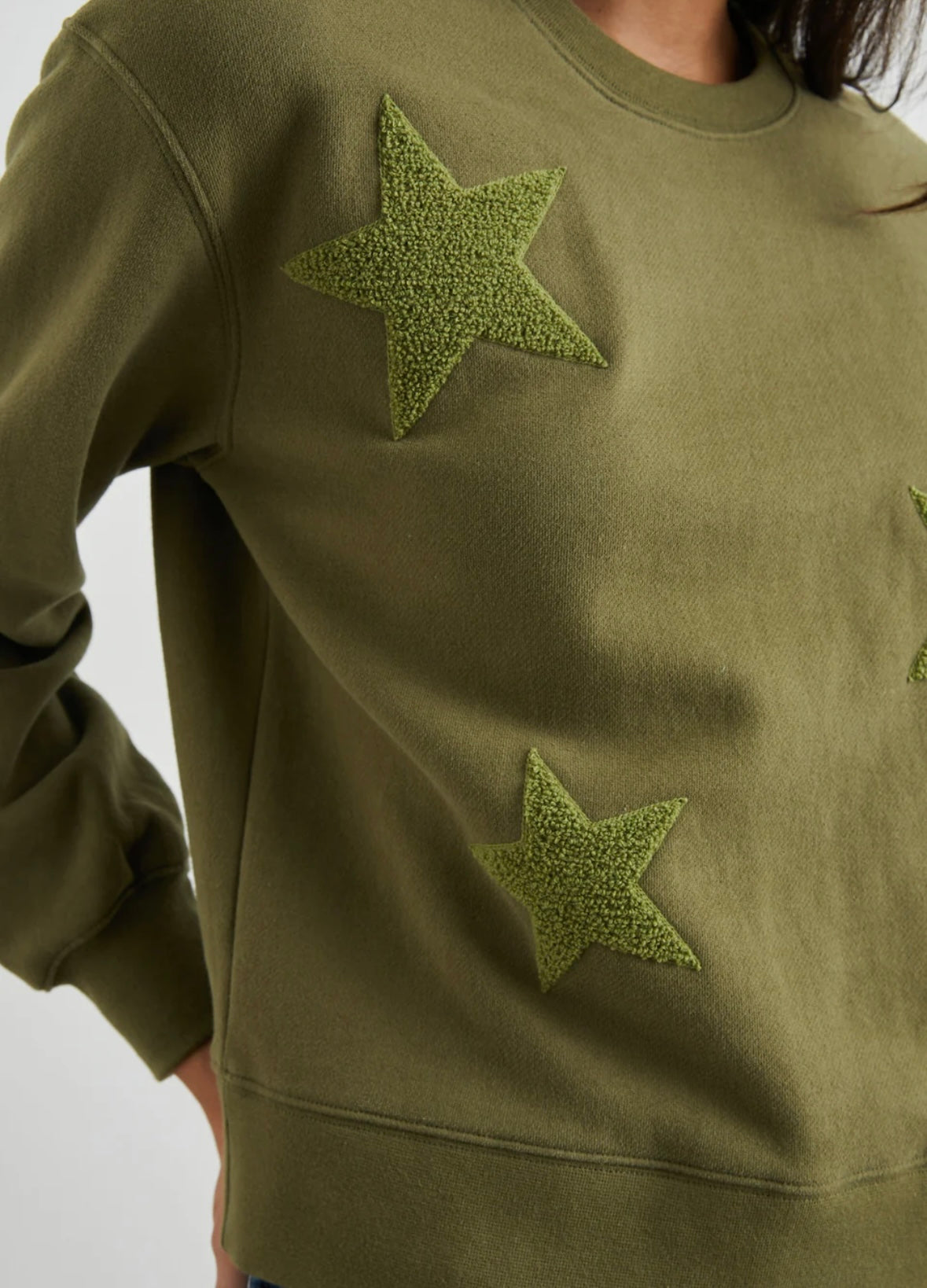 Sonia Star Sweatshirt - Olive