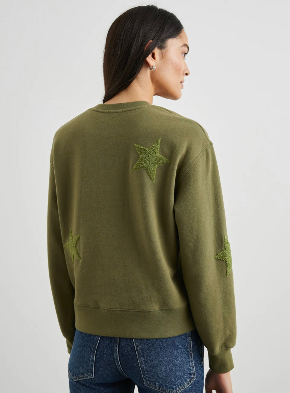 Sonia Star Sweatshirt - Olive