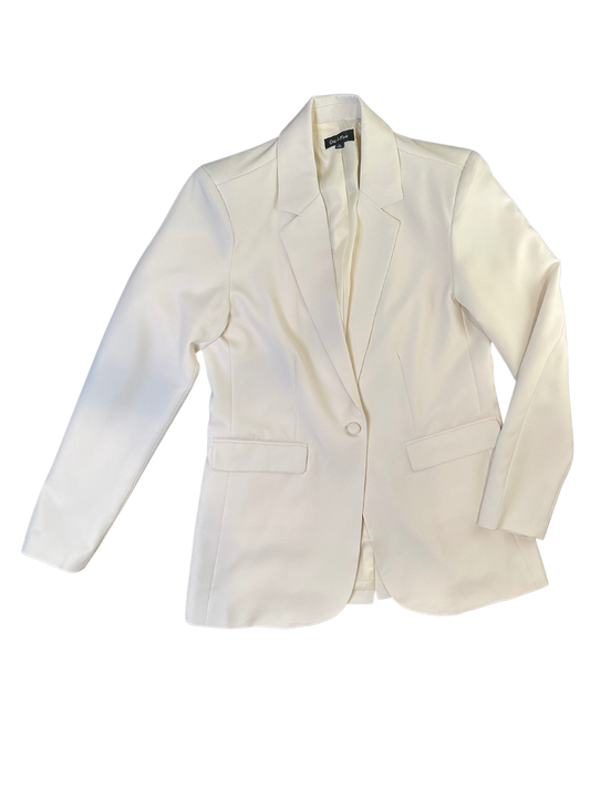 One Button Blazer Ivory