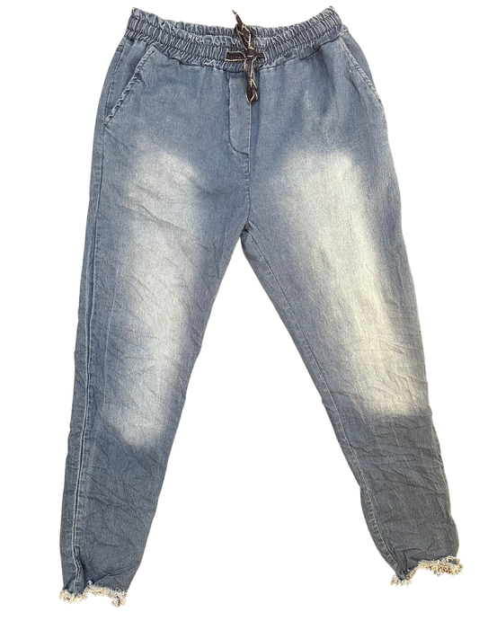 Denim Distressed Jogger